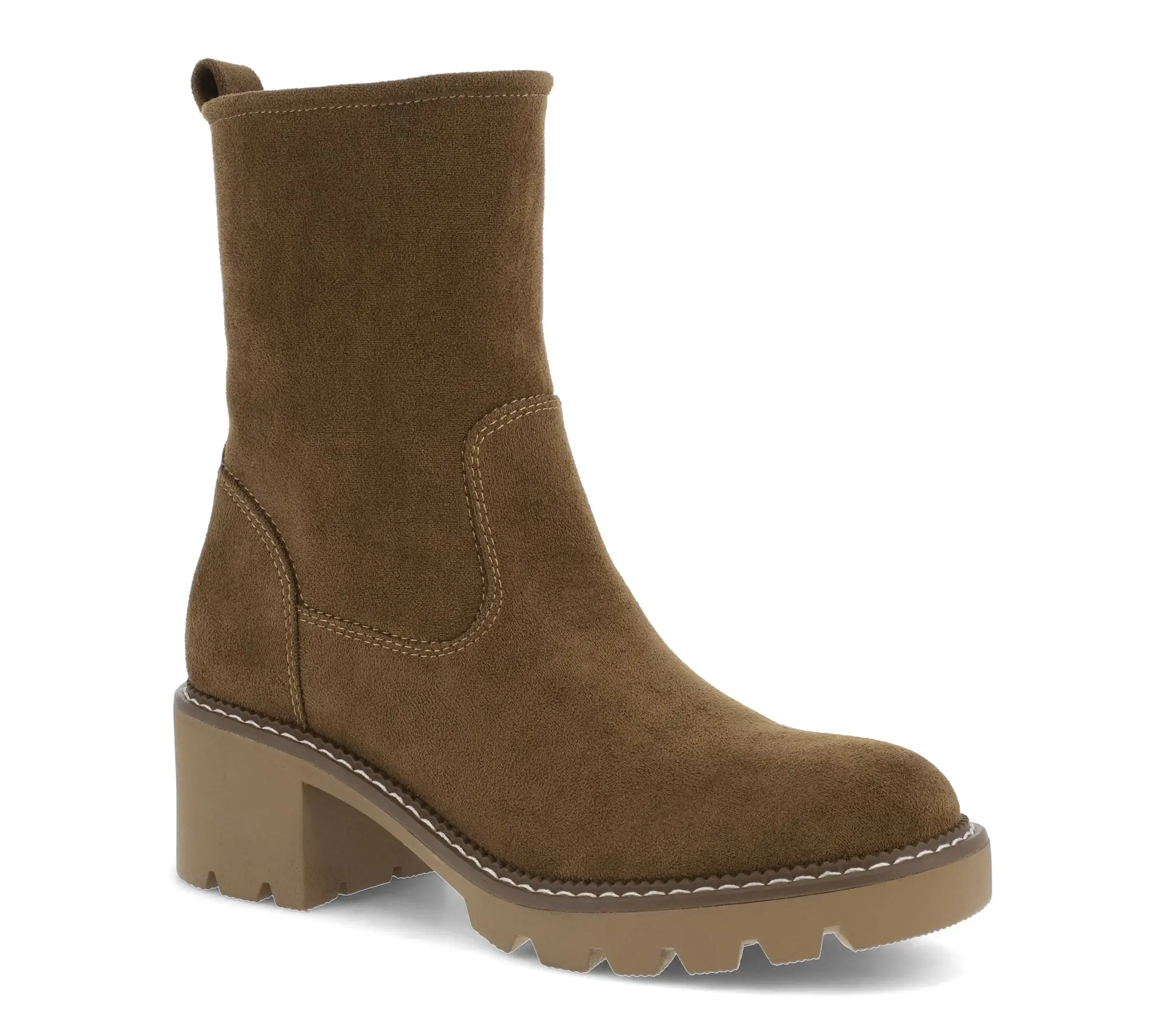 MIA Stacked Heel Lug Sole Ankle Booties - Pallmer