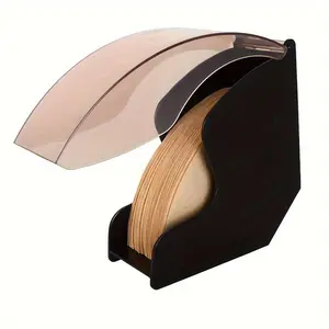 Coffee Filter Holder, 1 Count Coffee Filter Paper Box with Dustproof Cover, Filter Paper Dispenser Rack for Homes, Cafes, Bars, Restaurants, Organiser, Kitchenware