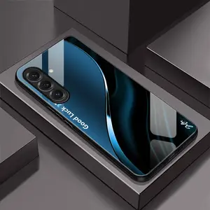 Suitable for [Galaxy S25] Light luxury, simple, high-end business, tree pattern, golden dragon totem, high-end anti fall and anti fingerprint glass phone case-888