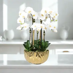 Faux Orchid Centerpiece Arrangement - 24"