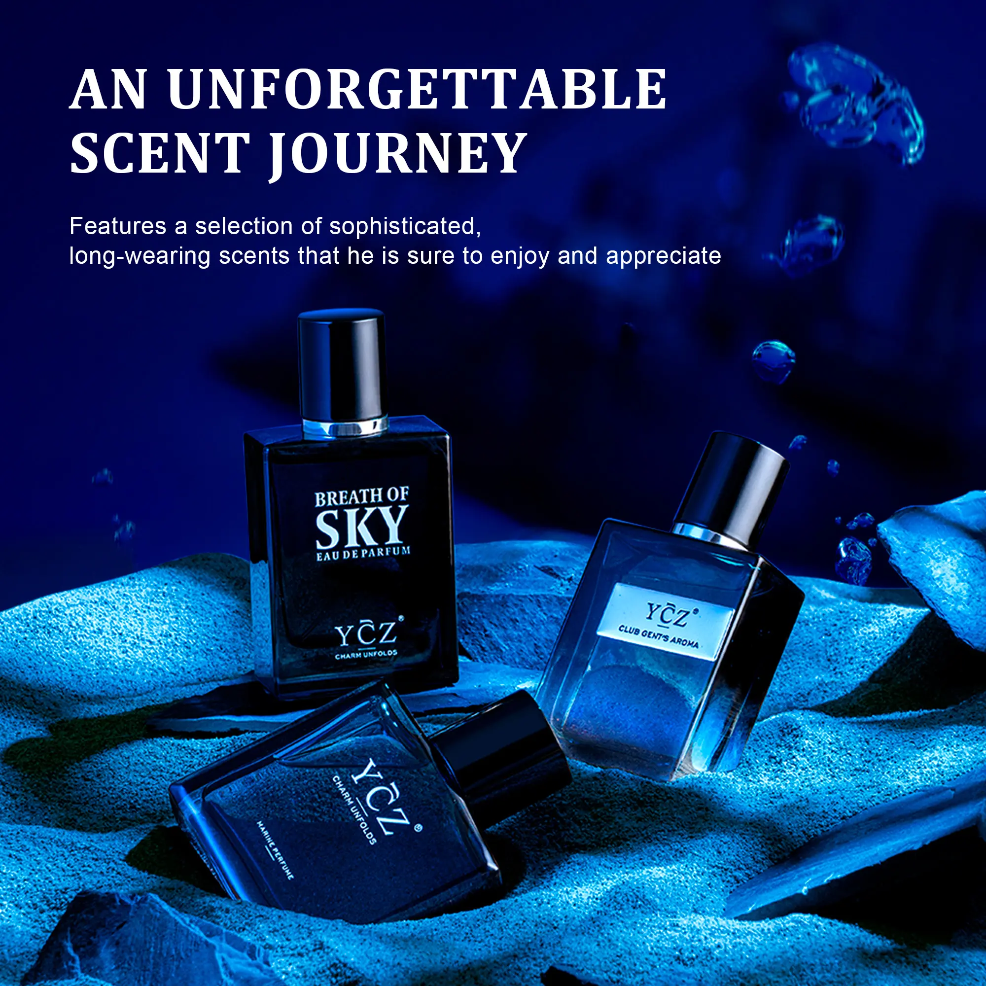YCZ Men's Mystic Allure Collection Fragrance Set - YCZ Club Marine