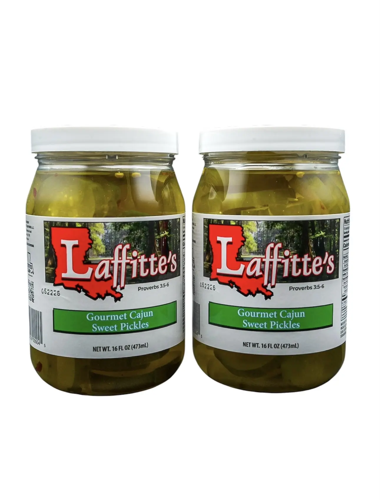 Laffitte's Gourmet Cajun Sweet Pickles 16 oz Jar (2 pack)