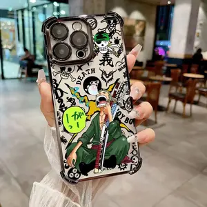 Anime One-s New Zoro Cool Phone Case, Anti-Fall Transparent Soft Back Cover Compatible with iPhone 17 Air 16 15 14 13 12 11 Pro Max Plus Samsung S25 S24 S23 S22 Plus Ultra