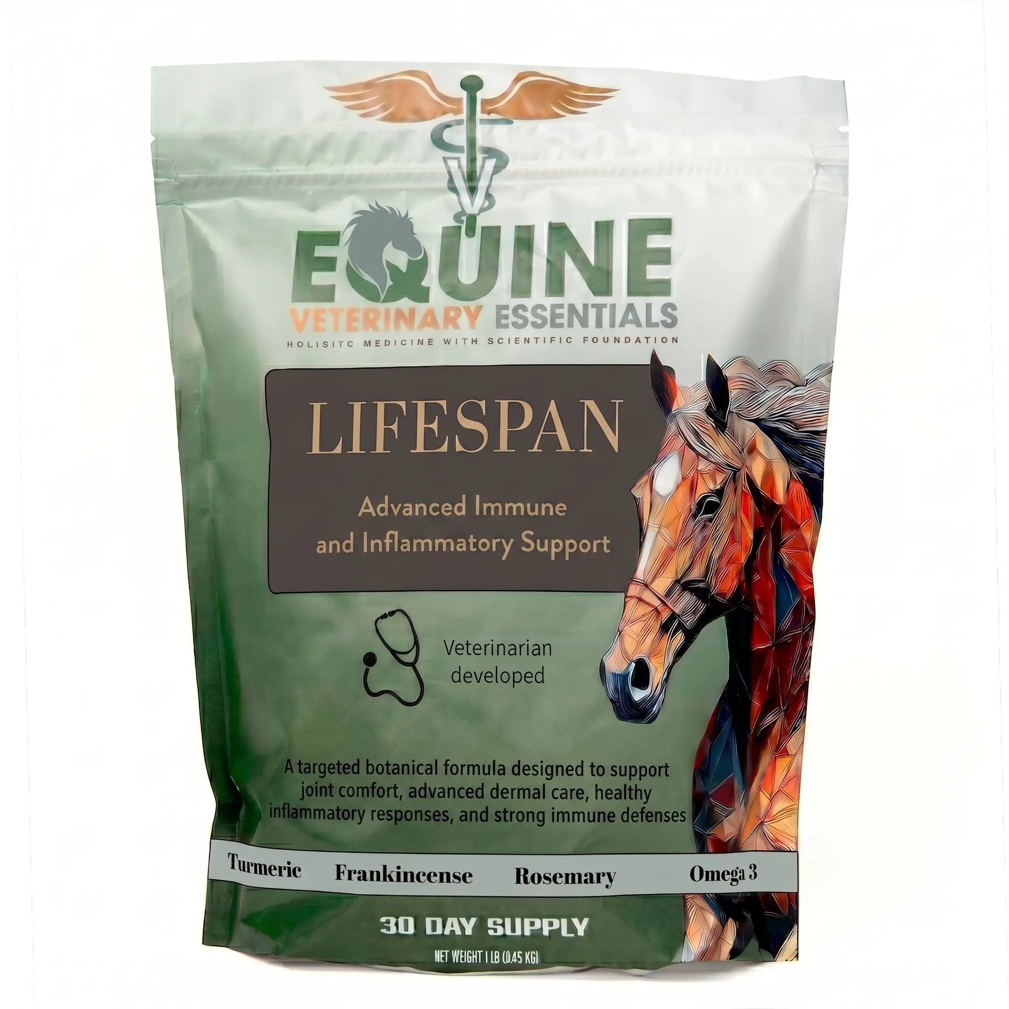 Lifespan: oral anti-inflammatory and anti-neoplastic supplement for horses