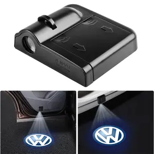 Wireless Car Logo Welcome Light Door Projection Lamp, LED Welcome Light for Volkswagen Vw R-Line Golf Polo Tiguan Passat B6 Touran