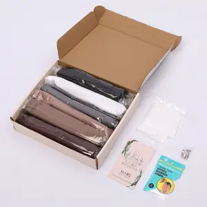 Luxury Modal Hijab Gift Box – 6 Shimmer Gold Hijabs with Undercap, Pins & Stickers for Ramadan Eid or Birthday Gift