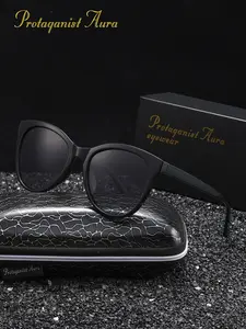 Protagonist Aura Classic Black Cat Eye Sunglasses for Women, Polarized Anti Glare Lenses, UV Blocking, Lightweight And Stylish for Everyday, Outdoor And Travel