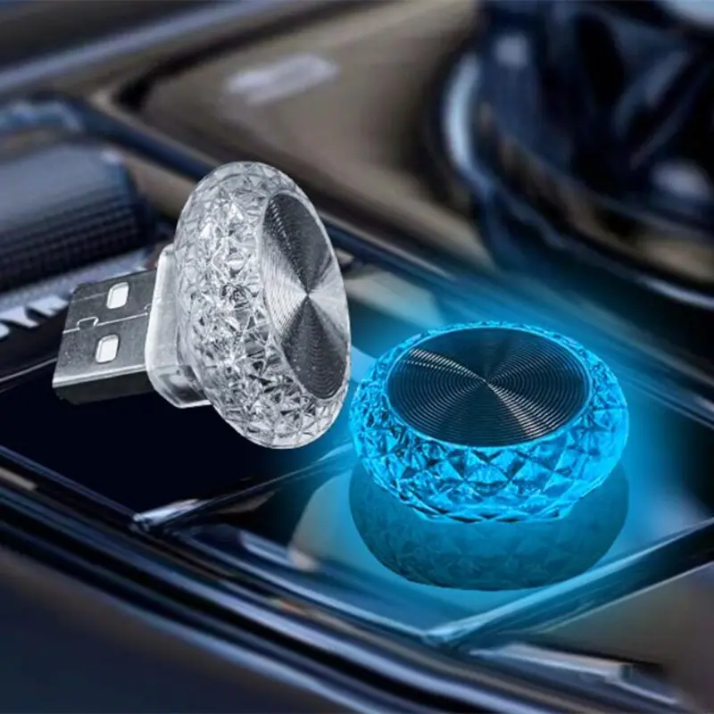 Car USB Ambient Light, Mini Size Lighting LED Atmosphere Lamp, Car Interior Decorative Light, Interior Car Lights, Home Auto Accessories, Led Lights For Car