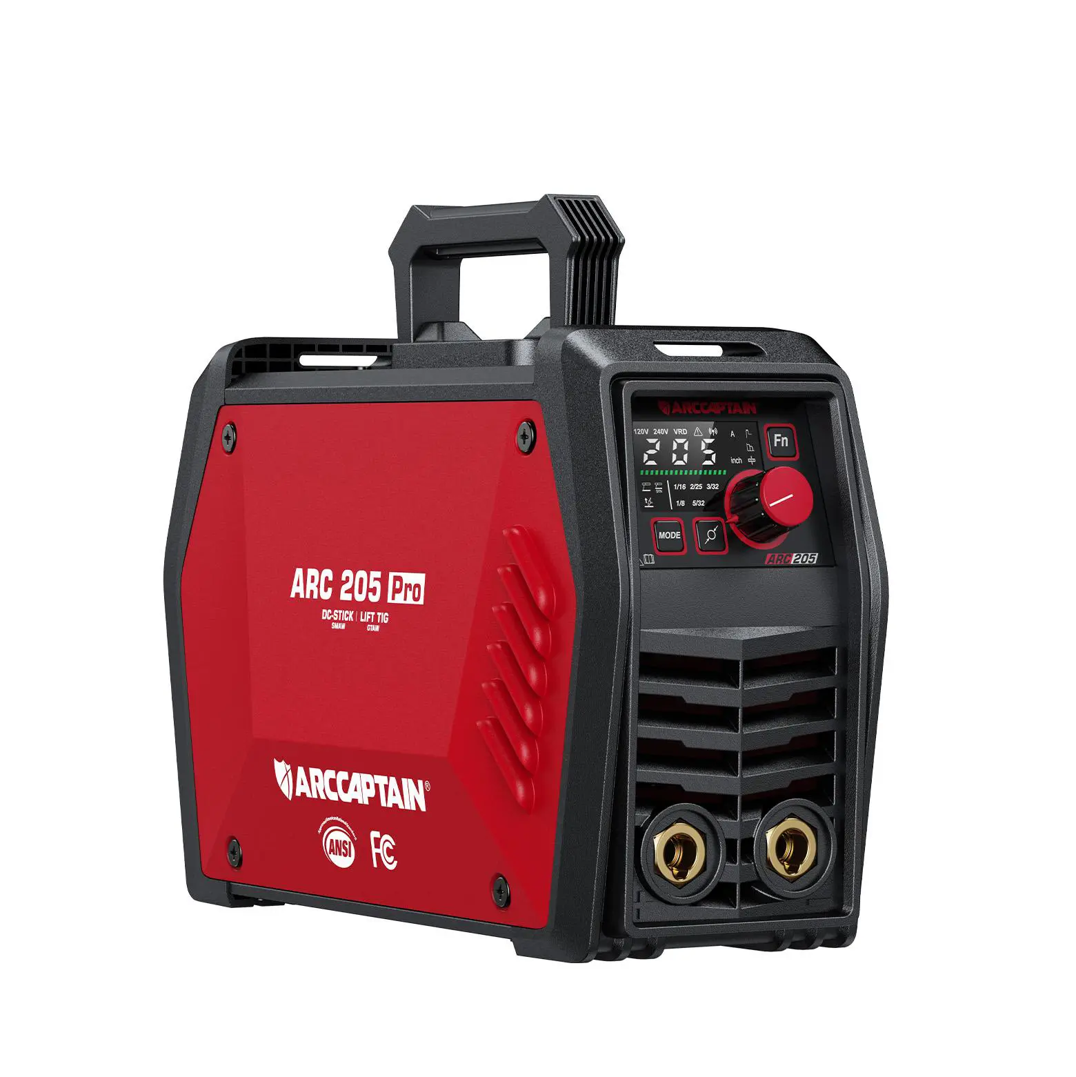 ARCCAPTAIN iControl ARC205 Pro Stick Welder, [APP Control] 205Amp ARC/Lift TIG Welding Machine, Large LED Display, IGBT Inverter 110V/220V MMA Welder with Hot Start, Arc force, and Anti-Stick Dual Voltage TIGStickArc Welder
