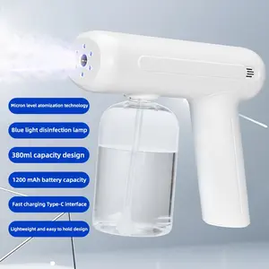 Nano Blue Light Electric Spray Gun, Multi-Purpose Disinfection Sprayer, Abs Material, Ideal for Cleaning & Sterilization, Lightweight And Easy To Hold Design