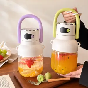 Cordless Portable Blender, 33oz Personal Juicer Cup, USB Rechargeable Smoothie Maker with BPA-Free Bottle, 38 Stainless Steel Blades for Shakes, Smoothies, Juice, Travel, Kitchen, Gym