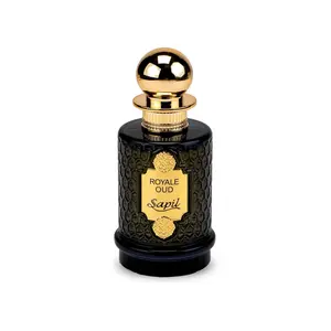 Sapil Royale Oud Unisex Perfume – Luxury Arabic Fragrance with Saffron, Nutmeg, Patchouli & Musk – Long-Lasting Oud Eau de Parfum for Men & Women – Dubai-Inspired Scent – 3.4 oz