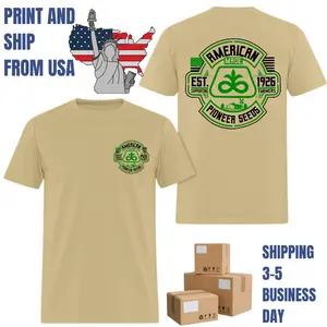Pioneer Seeds American Made T-Shirt, 2 Sides, Est 1926 Graphic Tee, Agriculture Shirt, Oversized T-shirt for Men, Gift for American Farmers and Ranchers