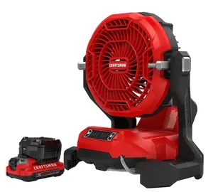 Craftsman V20 Cordless Misting Fan Kit with 1.5Ah Battery & Charger Portable Ventilador for Work Garden Garage Camping Outdoor Use