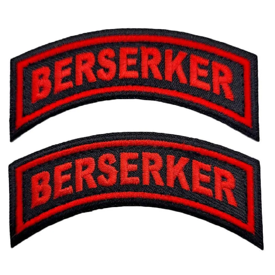 Berserker Viking Odin Rocker Tab Morale Patch [2PC Bundle - Hook Fastener Backing - BRK7]