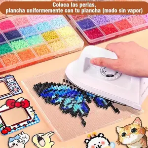 Fuse Beads Kit 8,400-33,600pcs Perler Beads Set with Iron, Pegboards & Patterns, DIY Pixel Art Craft Kit for Kids & Adults (Bonus 2,000 Beads), Perler Beads Ideas,summervibes