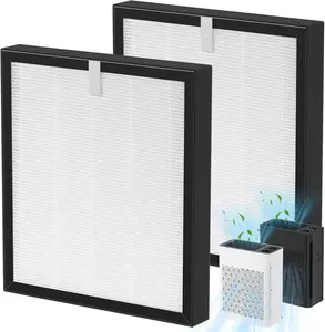 ToLife TZ-K2-A HEPA Filter Replacement for Home Air Purifier 3-in-1 System with Activated Carbon Pre-Filter 2 Pack H13 True HEPA Capture 99.97% Particles Reduces Odors Improves Indoor Air Quality