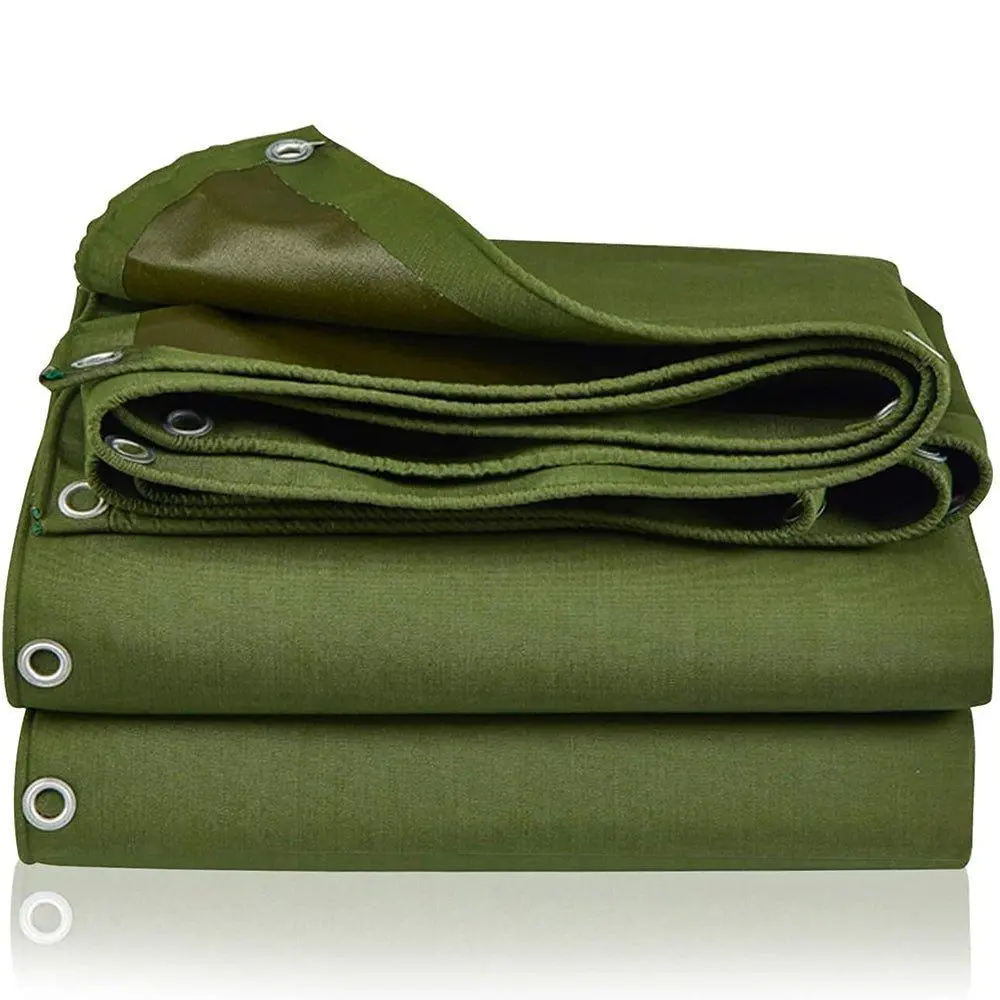 12x16ft Extra Thick Polyethylene Heavy-Duty Waterproof Army Green Utility Tarp with Metal Grommets, for DIY Projects, Outdoor Covering, All Seasons Outdoor Shelter (Tools & Hardware Tarps)