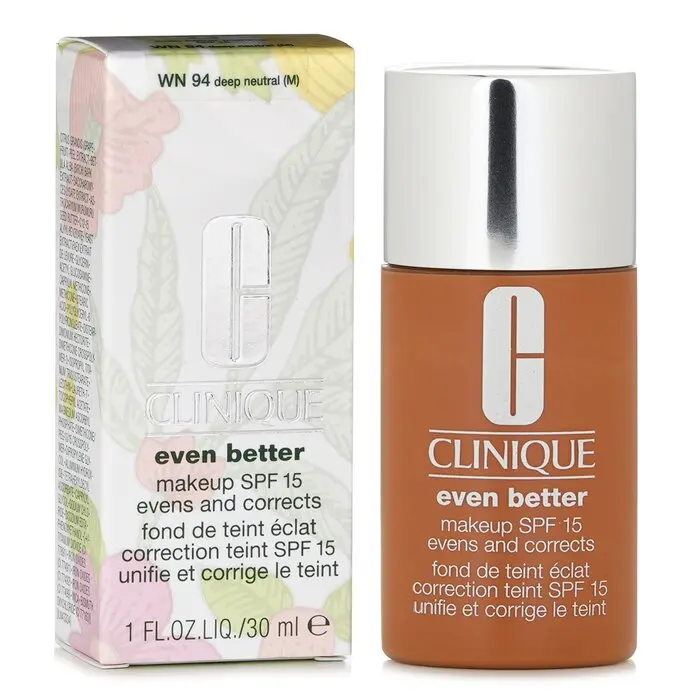 Clinique Even Better Cosmetic Foundation with UV Sun Protection SPF15, for Dry Combination to Combination Oily Skin - No.18 Deep Neutral, 30ml/1oz