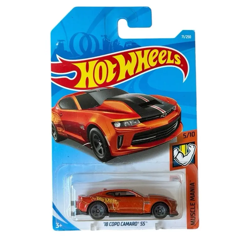 Hot Wheels 1:64 Diecast Car Model - 2018 COPO Camaro SS, Orange Muscle Mania Collectible for Model Car Enthusiasts
