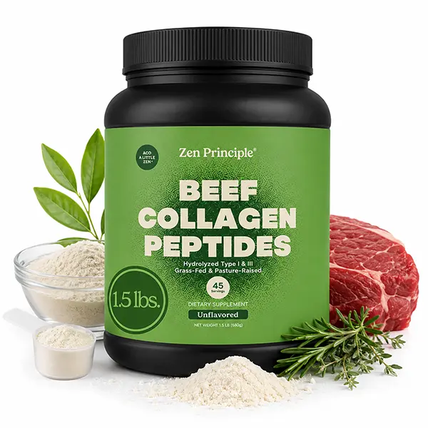 Grass-Fed Hydrolyzed Bovine Collagen Peptides Powder - Pasture-Raised, 1.5 lb, Paleo-Friendly, Non-GMO, Gluten-Free Protein Supplement for Hair, Skin, Nails & Joint Support