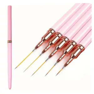Nail Art Brushes Set, Precision Liner & Dotting Tools, Essential Drawing Pens, Perfect for Long Line Stripes, UV Builder Gel Application, Manicure, Nail Supplies, Nail Art Accessories