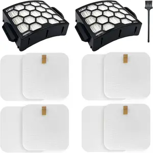 LA555 LA402 Filter Replacement Parts for Shark LA300, LA301, LA322, LA351, LA502, LA455, LA702 Rotator Lift- ADV DuoClean PowerFins Upright Vacuum, XHF320 and XFFK320, 2 HEPA+4 &Felt Filters