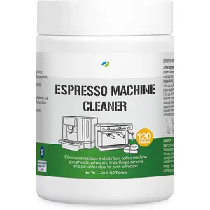 Espresso Machine Cleaning Tablets Descaling Expresso Maker Backflush Oil Remover 120 Tabs Compatible with Breville Barista Express, Gaggia, Delonghi, Jura,