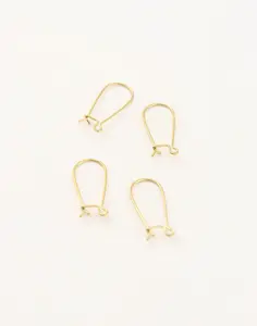 Arched Ear Wire, 20x9mm, (4pcs)