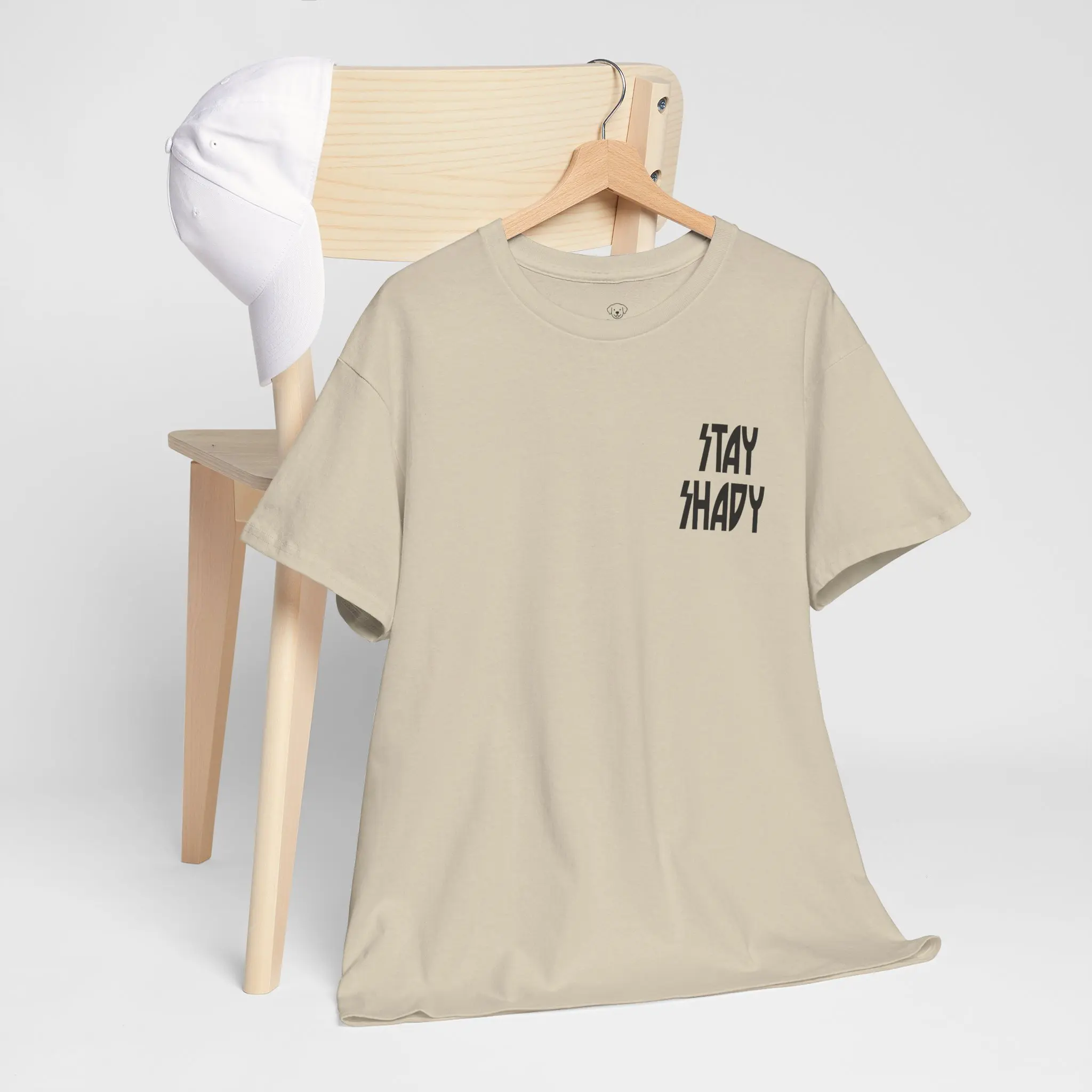 Stay Shady T-Shirt, Dog Sunglasses Graphic, Minimal Design, Cotton Tshirt, Funny Quote Shirt, Unisex Top Everyday Menswear Furry