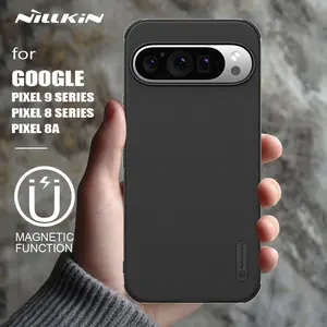 for Google Pixel 8/9 Pro XL 8A Case Nillkin Super Frosted Shield for Magsafe Magnetic Heavy Duty Back Cover Matte Protective Case Slim Cases