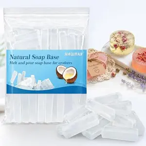 MAQIHAN Soap Base Natural 14.8oz - Clear Glycerin Base for Soap Making Melt and Pour Organic Glicerina para Hacer Jabones Foaming Additives Odorless Good Cleaning Ability Soap Making Supplies