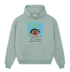 This Moment Hoodie Clothes - Organic Cotton GOTS Certified Ethical Quality Unisex Comfortable Charm Screen Printed Hoodie