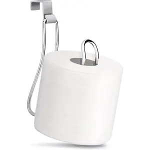 Toilet Paper Holder, Over the Tank Toilet Paper Holder, Toilet Paper Roll Holder, Bathroom Toilet Paper Storage（Chrome）