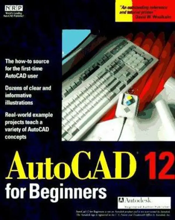 Used AutoCAD Release 12 Tutorial Book for Beginners - Vic Wright, Learning AutoCAD Guide, New Riders Pub, Soft Cover English Paperback, Good