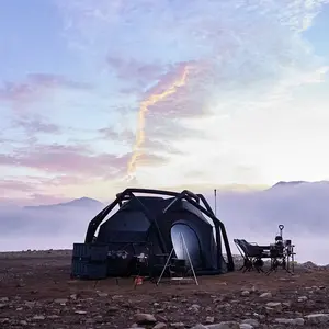 Olymmons Inflatable Tents with Hand Pump, 4-6 Person Air Tents for Camping, 4 Season Easy Set Up Waterproof And Windproof Inflatable Tent for Adults, Blow Up Glamping Tent