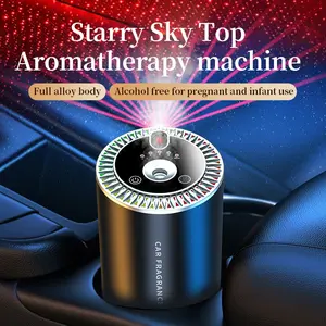 Drift Car Air Freshener Humidifier Diffuser, Car Aromatherapy Machine, Touch Sensor, USB Powered, Colorful LED Lights, Auto Mode, Compact Design for Home & Travel