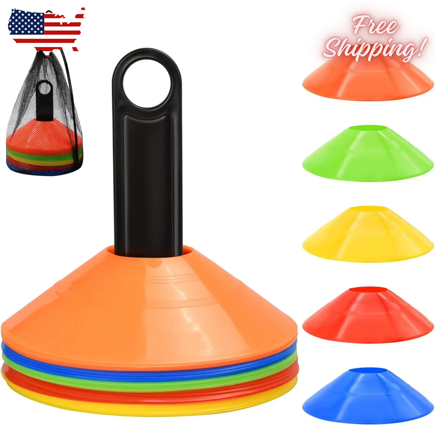 25/50/100pcs Disc Cones, Agility Soccer Cones 25/50/100pcs Disc Cones, Agility Soccer Cones