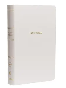 KJV, Gift and Award Bible, White Imitation Leather, Red Letter, Pure Cambridge Text, Presentation Page, Ribbon Marker, Easy-to-Read Bible MCM Type Imitation Leather