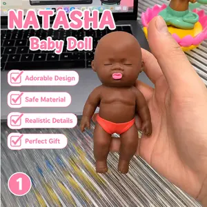 New Arrival Natasha Doll Black Version Blind Box Squishy Stress Relief Toy Soft Squeeze Sensory Fidget Toys for Kids Adults