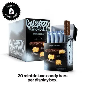 Crispy Coconut Dark Chocolate Mini Candy Bars (20 Count) Display Box – Candy Deluxe by Gigantic