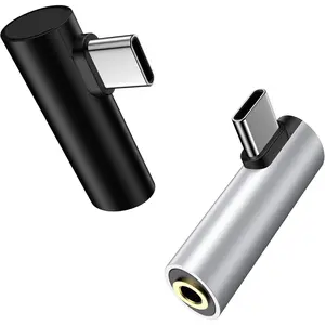 3.5mm to  Headphone Adapter USB C for Galaxy S25 Edge Ultra S24 FE Plus A16 5G A35 A54,Z Fold 6,Z Flip 6 5,2 Right Angle USBC Aux Audio Adapter Type C to 3.5mm Adapter Plug Earphone Jack Dongle