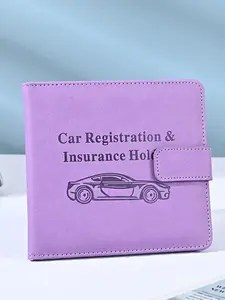 2026 New Leather Car Travel Document Holder, Ultra-Thin Design, Multiple Card Slots, Self-Drive Essential, PU Material, Anti-Drop Buckle
