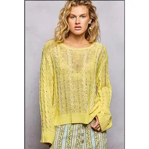 Daisy Sunshine Yellow Knit Top