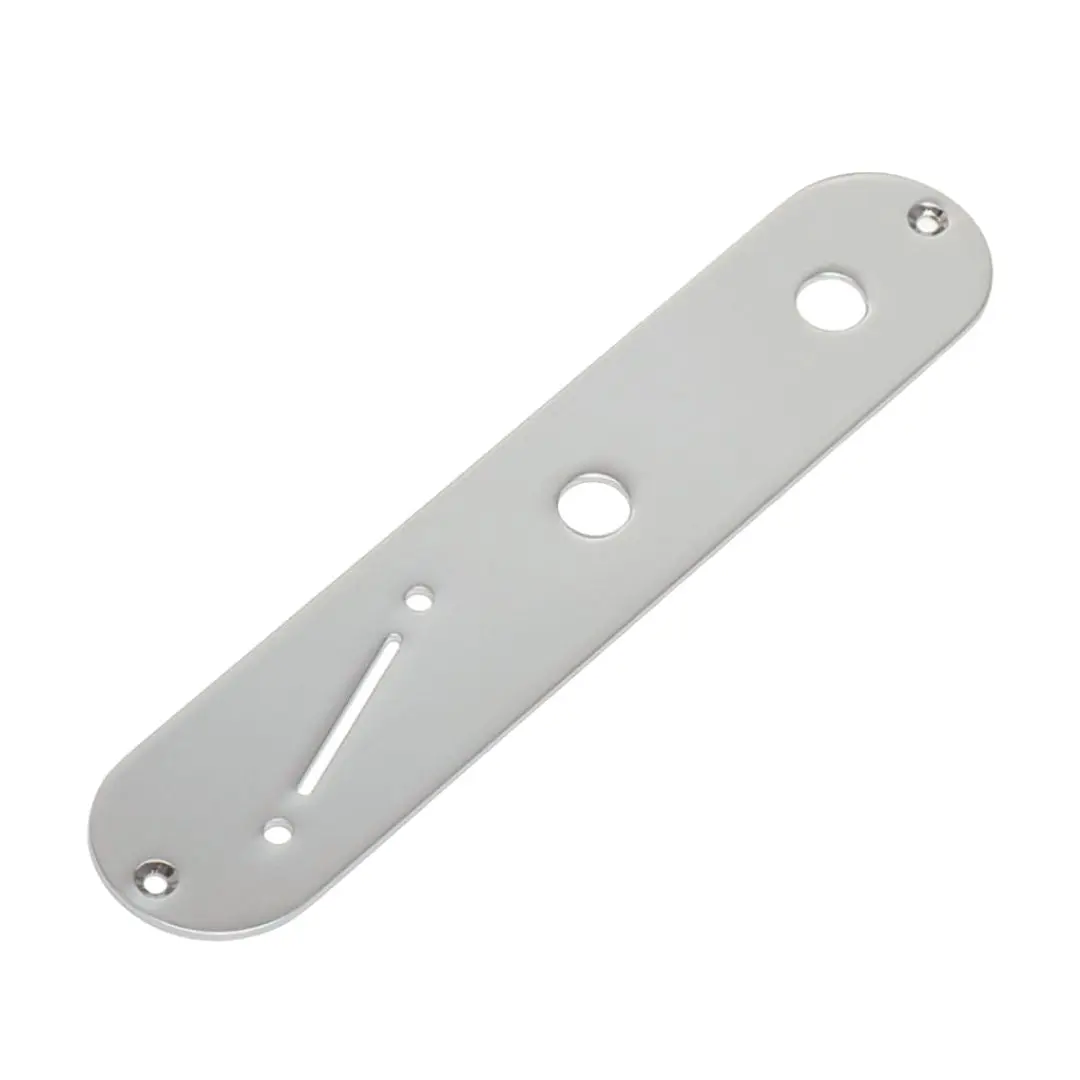Chrome Goldo Control Plate with Slanted Switch for Telecaster Board