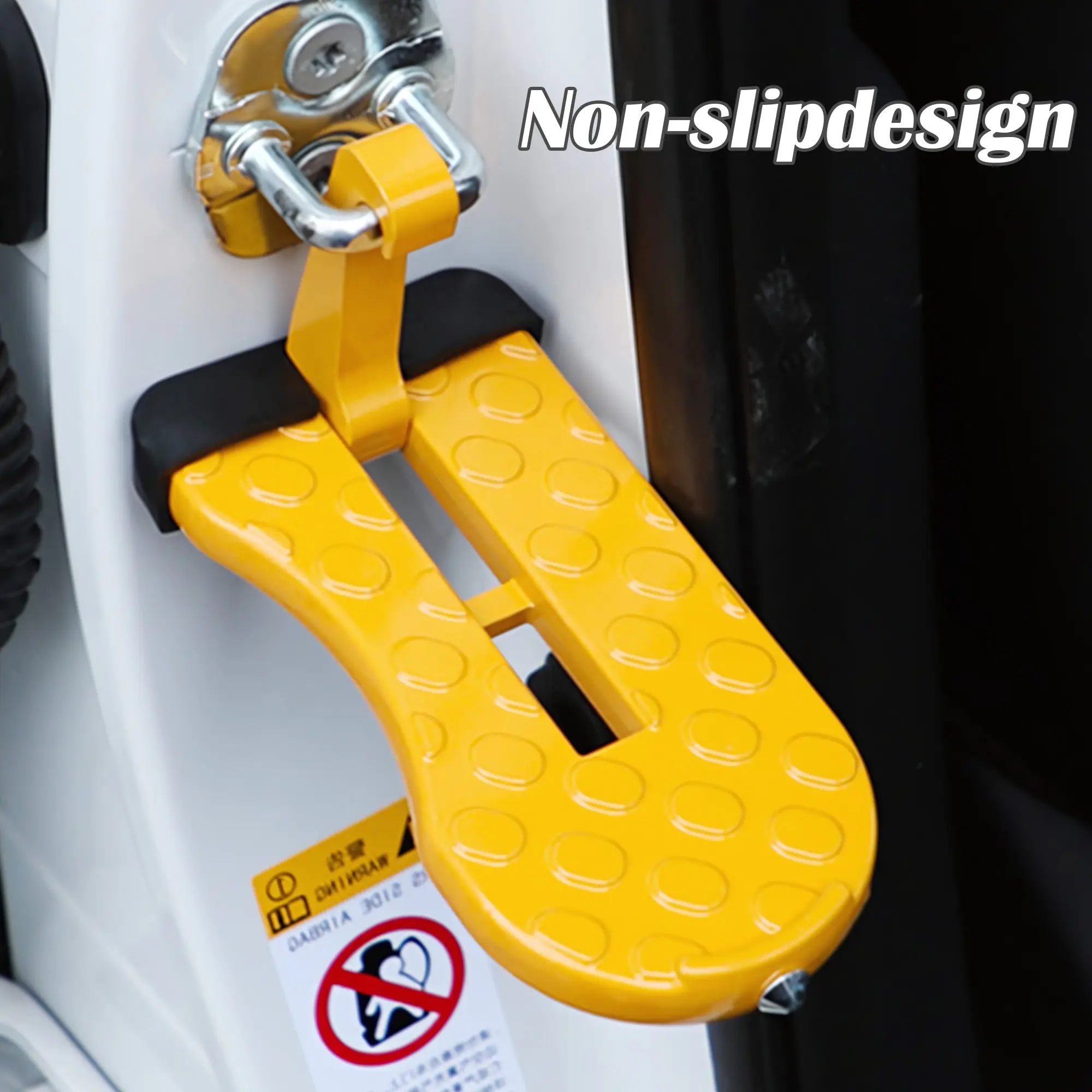 1 Count SUV Roof Step Assist, Requires no Tools to Install—Just Hook it onto the Door Latch Quickly, Gives a Steady Support to Load and Unload Luggage Effortlessly