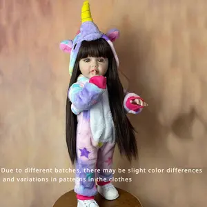 GUESSBELLY Lifelike Reborn Baby Doll Can Stand Girl Bath Toy 22inch 55cm Soft Full Body Vinyl Princess Toddler Art Bebe Newborn Alive Birthday Christmas Gift for 3+ Children