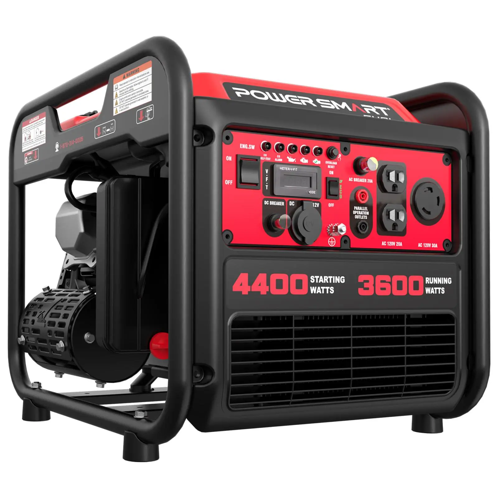 PowerSmart (DL5040C) 4400-Watt RV Ready Inverter Generator, Generators for house power, LED Indicators,and 223cc 4-Stroke Engine,Hurricane, Emergency,Heavy Duty Motor