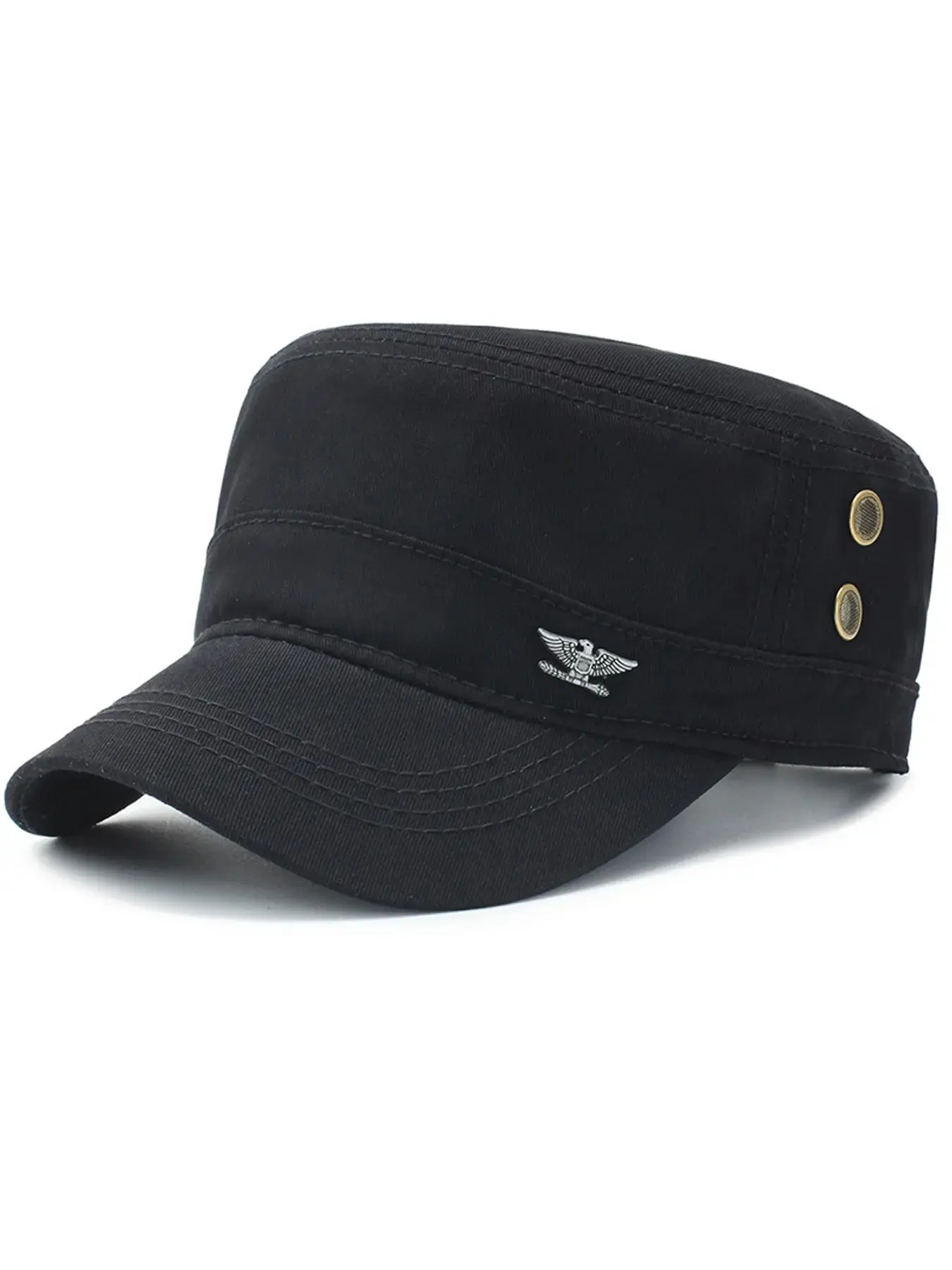 Military Flat Top Cadet Cap! Adjustable Unisex Army Hat for Urban & Casual Style Flat Bill Hat Adjustable Casual Hats Flat Brim Hat Adjustable Streetwear Hat Flat Brimmed Hats