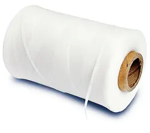 500 yds, Wax Lacing Cord Nylon, White 0.09" for Binding Wiring Harnesses